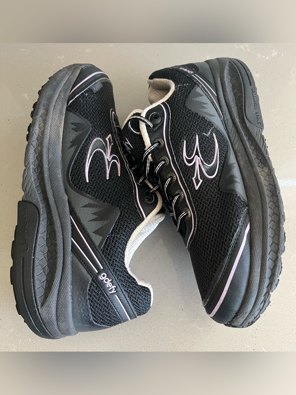 GDEFY Women’s 10 Black Purple Gravity Defyer Comfort Fit ION Athletic Shoes - Picture 9 of 12
